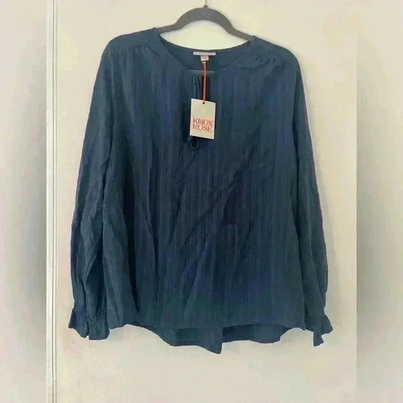 NWT Knox Rose flowy deep teal top size M (S115) - Picture 1 of 10